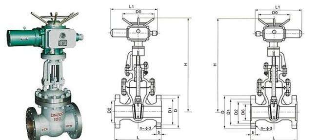 电动法兰闸阀结构图