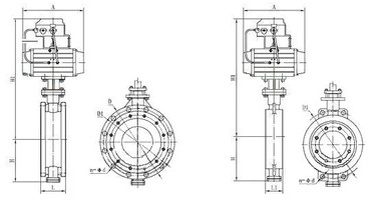 气动调节蝶阀结构图