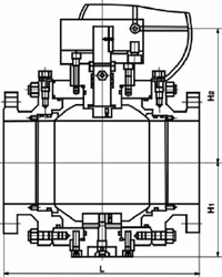 高压锻钢球阀结构图